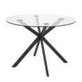 thumbnail image 1 of Home Gear Table à manger ronde avec piètement en X noir, 1 of 3
