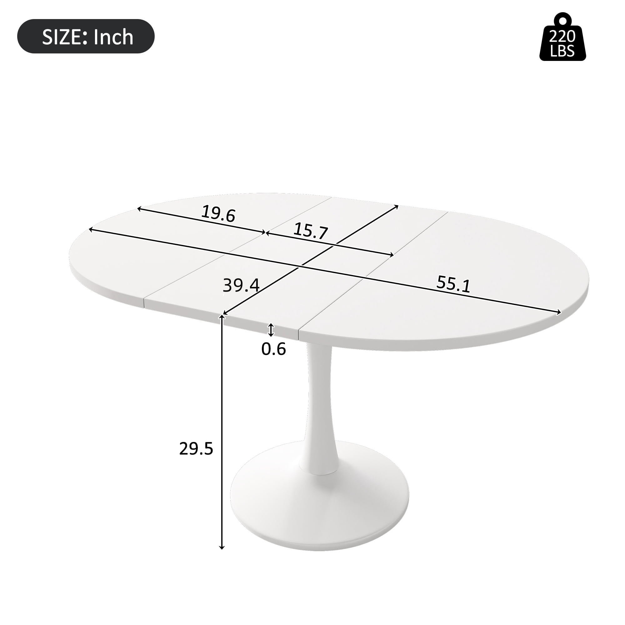 Noble House Ensemble de Salle à Manger Pcs, Table Ronde Extensible Blanche pour –6 avec Chaises en Velours, Pieds en Métal Dor