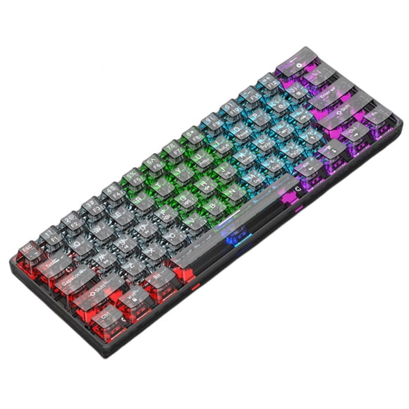 61 Keys Gaming Keyboard Hotswap USB Wired Keyboard Backlit Keycap for PC Laptop