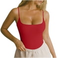 thumbnail image 1 of BVOFAR Women's Basic Scoop Neck Tank Tops Adjustable Spaghetti Strap Camisole Tanks Summer Solid Color Sleeveless Tops 2025, 1 of 8