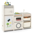 thumbnail image 1 of Gymax Kids Toy Storage Organizer Multipurpose Bookshelf w/ Magnetic Whiteboard & Bins, 1 of 10