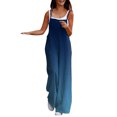 thumbnail image 1 of Combinaisons Décontractées Sans Manches pour Femmes, Bretelles Spaghetti, Coupe Ample, Barboteuse de Plage, Jambes Larges, Pantalon Long, Tenues avec Poches, 1 of 5