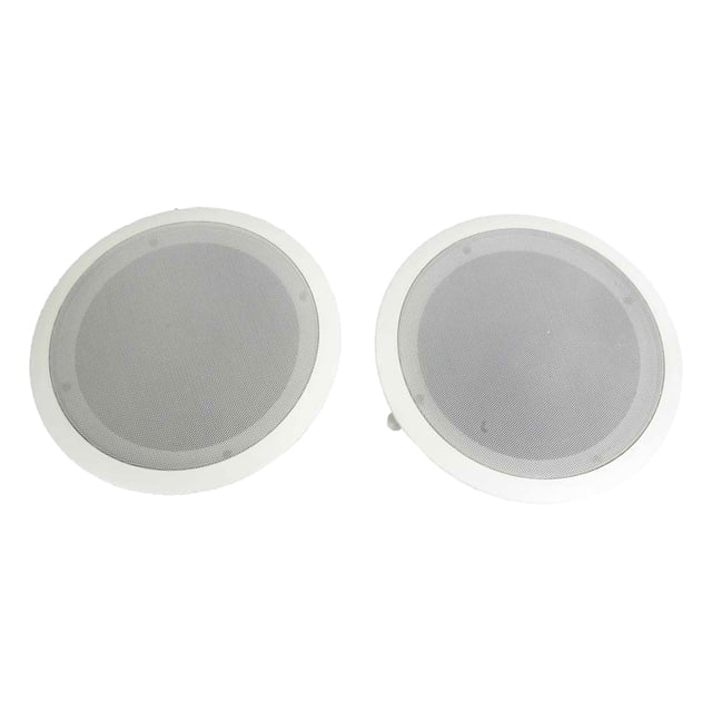 Pyle PDIC81RD 8" 250W Round Flush Mount In-Wall Home Speakers, 2 Pack