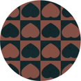 thumbnail image 1 of Ahgly Tapis Rond Lavable en Machine Intérieur Transitionnel Rouge Nuit, 3 Pieds Rond, 1 of 7