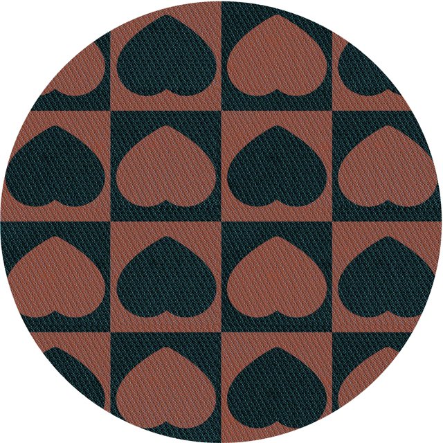 Ahgly Tapis Rond Lavable en Machine Intérieur Transitionnel Rouge Nuit, 3 Pieds Rond
