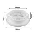 thumbnail image 3 of 100150MM White Round Ceiling Vent Adjustable Air Volume for Bathroom Kitchen, 3 of 12