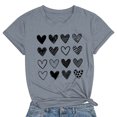 thumbnail image 1 of Meichang T-Shirts de la Saint-Valentin pour Femmes, T-Shirts Graphiques Mignons avec Cœur, Manches Courtes, Col Rond, Coupe Ample, T-Shirts de Fête, Cadeaux de la Saint-Valentin, 1 of 3
