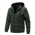 thumbnail image 1 of IROINNID Veste Extérieure pour Hommes Offres Ample Tactique Zip Imperméable Coupe-Vent Randonnée Veste à Capuche, Vert Olive, 1 of 4