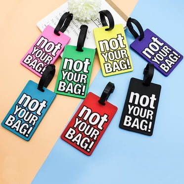 TopLLC Luggage Tag for Suitcases, Flexible PVC Travel Suitcase Identify Labels with Sturdy Strap, Personalized Reusable Bag Tags Not Your Bag Name Tags Travel Accessories for Backpacks Baggage