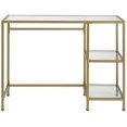 thumbnail image 2 of Crosley Furniture Aimee Glass Desk, Gold, 2 of 5