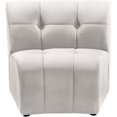 thumbnail image 1 of Meridian Furniture Limitless Fauteuil Modulaire en Velours Crème, 1 of 9