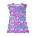 thumbnail image 4 of RXIRUCGD 2025 Vêtements d'Été pour Enfants Robe d'Été à Manches à Volants pour Filles 4-14T, 4 of 7
