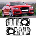 thumbnail image 1 of Pair Fog Light Grille Modification Parts Fits for A5 S  S5 B8 RS5 2008-2012, 1 of 8