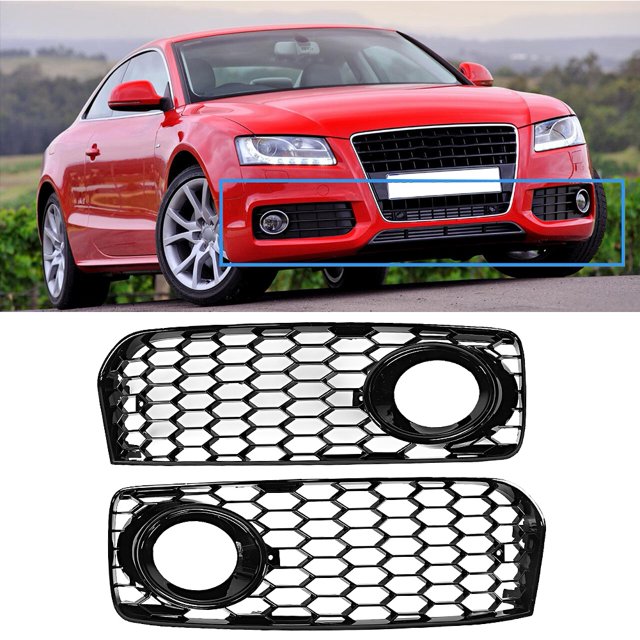 Pair Fog Light Grille Modification Parts Fits for A5 S S5 B8 RS5 2008-2012