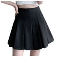 thumbnail image 1 of Besolor Jupe Plissée Taille Haute pour Femme Fille, Décontractée, Extensible, Ligne A, Patineuse, Mini, avec Doublure, Shorts, 1 of 7