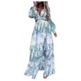 thumbnail image 1 of TJAZFJPA Robe Boho Blanche Femme Robe Longue Vacances Florale Boho Imprimé Paisley Découpé Robes d'Été Femmes Robe Élégante d'Été, 1 of 7
