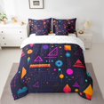 thumbnail image 2 of YST Memphis Comforter Set With Sheets 7 Piece King Retro 80S 90S Bedding Set Abstract Geometric Triangle Circle Bed In A Bag For Kids Boys Adults,Hip-Hop Hippie Geometry Bed Set, 2 of 5