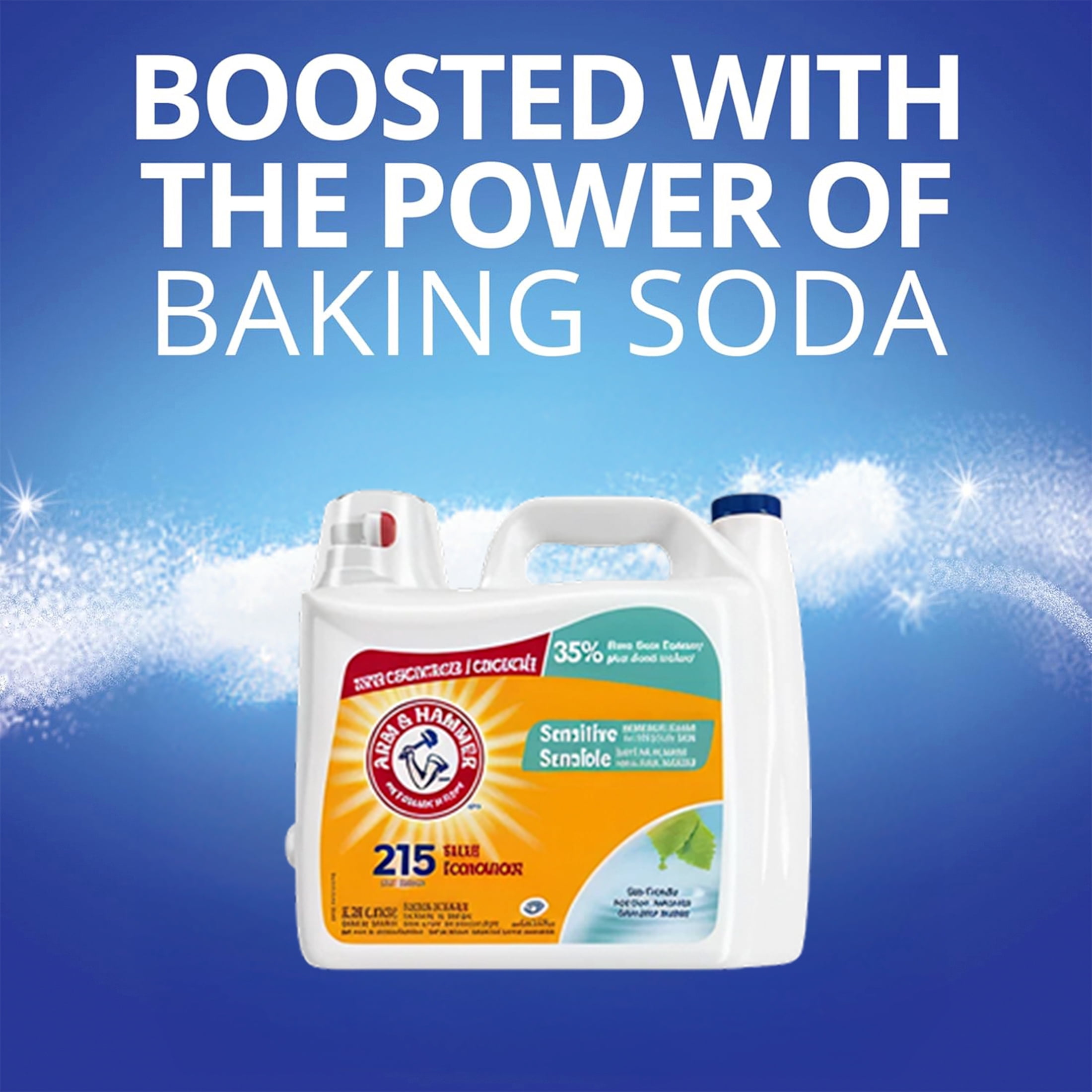 Arm & Hammer Sensitive Skin Liquid Laundry Detergent, Fresh Scent, 215 Loads