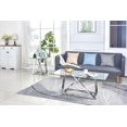 thumbnail image 2 of Topline Home Furnishings Glass Criss Cross End Table, 2 of 3