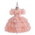 thumbnail image 2 of WEAIXIMIUNG Robes de Fête pour Filles Taille 18 Robes de Noël à Manches Courtes Broderie Dentelle Volants Robe de Soirée Robe de Mariage, 2 of 4