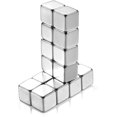 thumbnail image 4 of Pack of 16 Neodymium Cube Magnets Extra Strong Set for Glass Magnetic Boards Fridge Memo Board Whiteboard School Teacher Map Office with Storage Container Silver (10 x 10 x 10 mm), 4 of 7