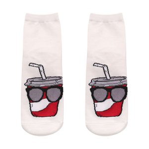 Femmes Longueur moyenne Chaussettes rondes Mignon Fun Alimentation et boire Chausse de nouveauté