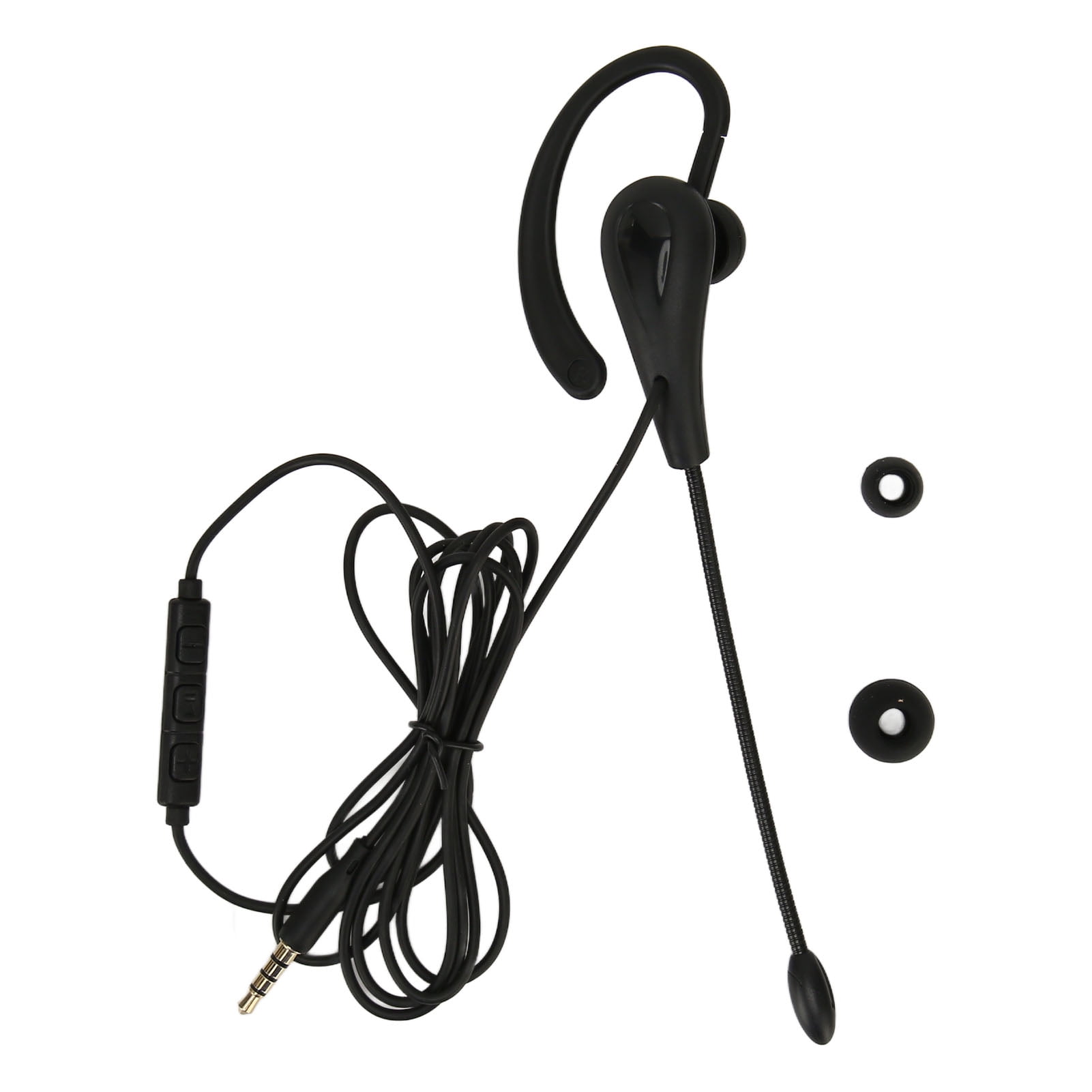 Call Center Headset, Corded Headset Wired Earpiece Headset With In Ear Bud, Hands Free Single Ear Business Headset For Office