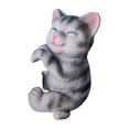 thumbnail image 4 of Abbracc Hanging Animal Statue Flower Pot Hugger Creative Garden Sculpture Resin Figurine Gray Kitty, 4 of 9