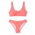 thumbnail image 4 of Penkiiy Women Triangle Halter Thong Bikini Set Ruffle Sexy String Two Piece Swimsuit Bathing Swimwear XL Pink, 4 of 4