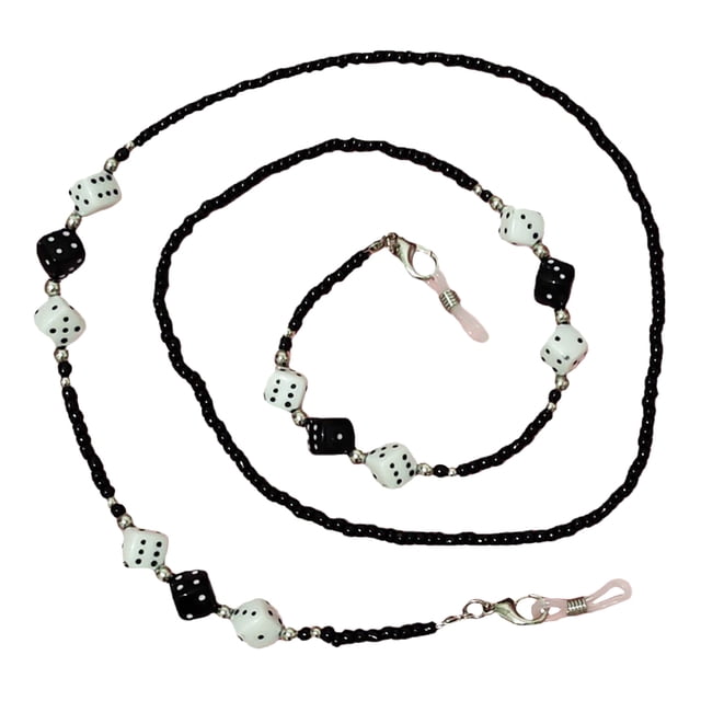 MasteelfCA Chaîne Masque Perles Collier Perles Masque Lanière Lunettes Chaîne pour Femmes Filles