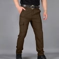 thumbnail image 2 of YOIAVAIOY Pantalon Cargo Tactique pour Hommes Résistant à l'Eau en Ripstop Pantalon de Randonnée Léger Pantalon de Travail d'Extérieur avec Multiples Poches Brun TTTTG, 2 of 5