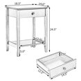 thumbnail image 2 of Costway Table de Chevet Table d'Extrémité Rangement Présentation Mobilier de Chambre Tiroir Étagère à Côté Gris, 2 of 9