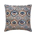 thumbnail image 1 of The HomeCentric Decorative Brown 16"x16" (40x40 cm) Pillow Covers, Velvet Pattern Throw Pillows For Sofa, Geometric Pattern Modern Style - Half Tone, 1 of 3