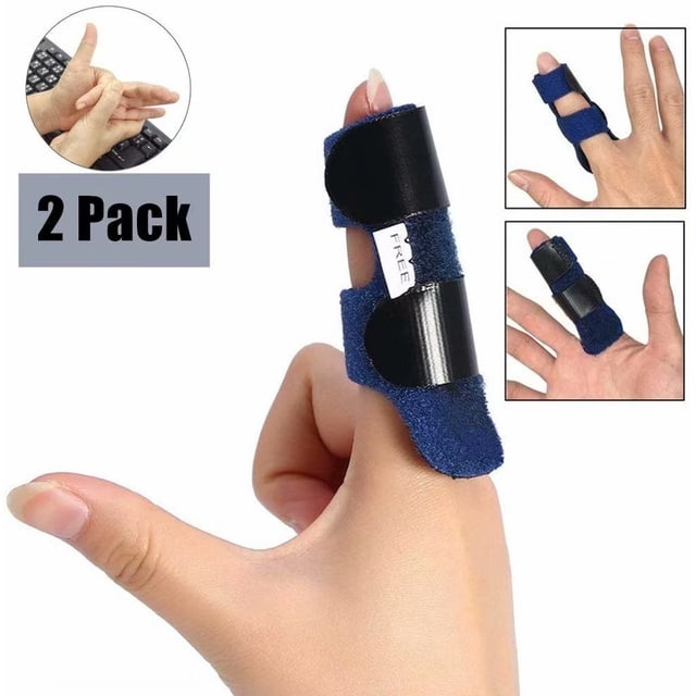Trigger Finger Splint for All Finger Brace - Mallet Finger Splint Support - Trigger Finger Straightening Brace-Adjustable Fixing Belt with Built-in Aluminum