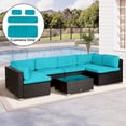 thumbnail image 2 of Outsunny Housse de Coussin de Remplacement pour Ensemble de Canapé en Rotin de Patio Extérieur 14 Pcs, 2 of 10
