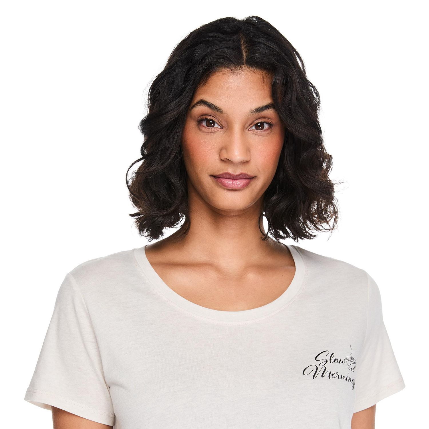 T-shirt de nuit avec encolure dégagée George pour femmes