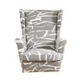 thumbnail image 1 of Abbracc Nonslip Wingback Chair Cover Washable Modern Reusable 1 Seater Polyester Stretch Light Grey, 1 of 9