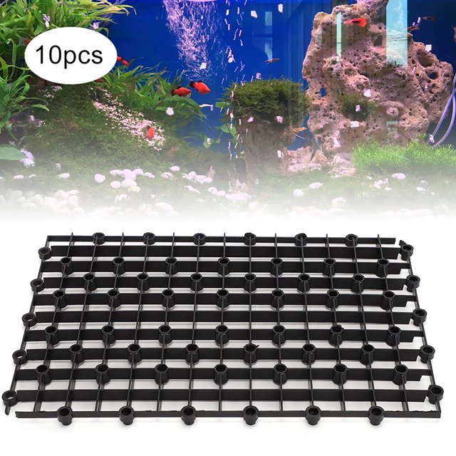 Aquarium Filter Grid, Flexible Aquarium Filter, 10Pcs Splicing Plate Screen For Aquarium Filter Black,Transparent,White