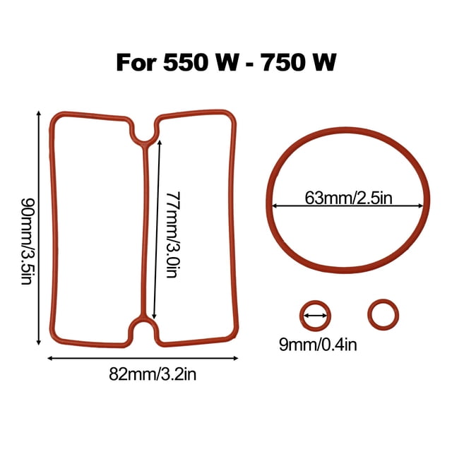 4pcs/set Nitrile rubber sealing ring for oil Air Compressor Cylinder Head