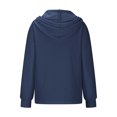 thumbnail image 4 of Pisexur Womens Oversized Sweatshirt Fashion Fall Hoodies Solid Color Button Collar Drawstring Stitching Sweatshirts Hoodies Pullover, 4 of 6