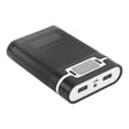 thumbnail image 1 of Battery Charger Outer Case, Power Bank Box LED Lights Compact Portable  For Mobile Phones Black, 1 of 8