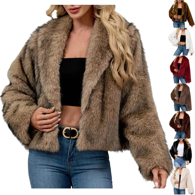 Tranfacy Manteaux d'Hiver pour Femmes, Manteaux en Molleton pour Femmes, Manteaux Chauds en Molleton pour Dames avec Col Rabattu pour Vêtements d'Extérieur d'Hiver Unis