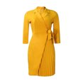thumbnail image 1 of Gspmoly Robes d'Été pour Femmes 2025, Robe Décontractée pour Femme Ajustée Plissée avec Ceinture à Manches Trois Quarts à Col en V Robe Colorée Robe de Cocktail Économies d'Été, 1 of 8
