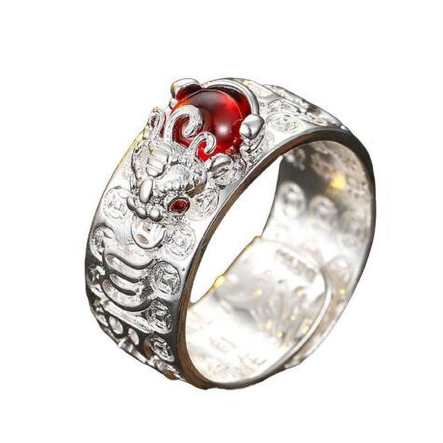 Pompotops Feng Shui Ring Anillo Mantra Good Luck Wealth Protection Efficacious Rings For Men & Women, Ring Clearance