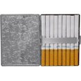 thumbnail image 3 of Silver Victorian Compact (9 100s) Etched Metal-Plated Cigarette Case & Stash Box, 3 of 5