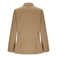 thumbnail image 4 of aohooy Vestons Formels pour Femmes Automne Chic Ouvert Col à Revers Veste de Complet Tenue de Bureau Décontractée Manches Longues Blazer de Travail 2025 Brun, TG, 4 of 8