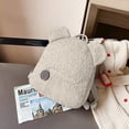 thumbnail image 1 of Wzzjkit Backpack Cute Bear Ears Lambskin Backpack Kids Pack, 1 of 6