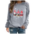 thumbnail image 2 of EGNMCR Chandail de Noël Sweatshirt Mode Femme Ample Imprimé de Noël Col Rond, 2 of 7