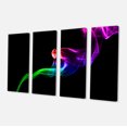 thumbnail image 2 of Colorful Fractal Fire Design on Black - Large Abstract Canvas Wall Art, 2 of 3