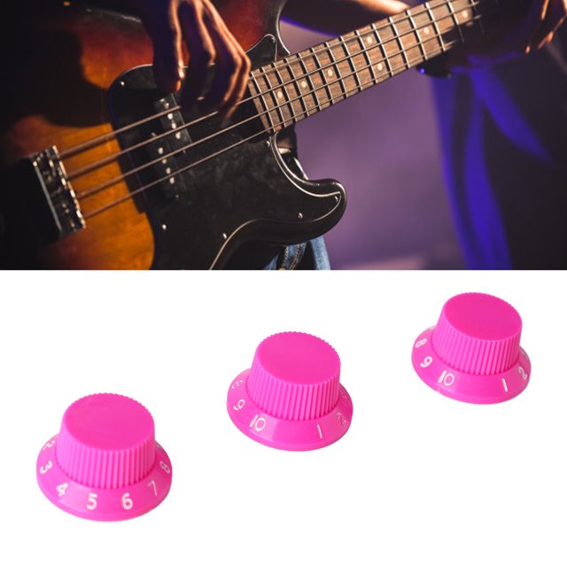 3Pcs Electric Guitar Knobs Top Hat,Guitar Control Knob for Guitar Bass